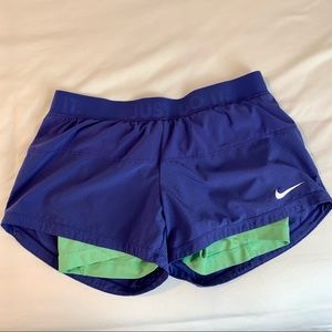 Nike Dri Fit Purple Running Shorts with Spandex